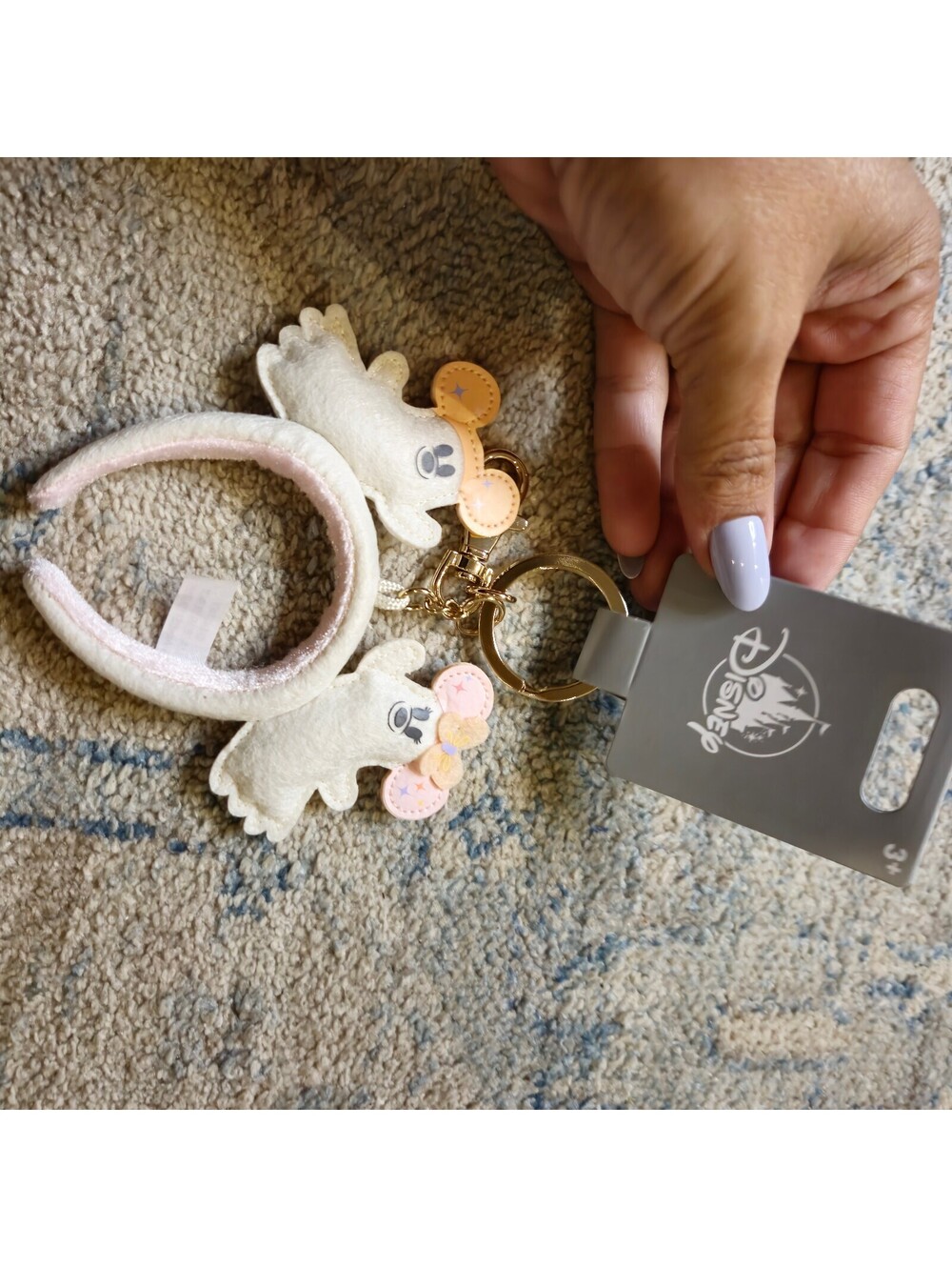 Disney Ghost cutie Minnie and Mickey Wristlet Keychain Plush Charm